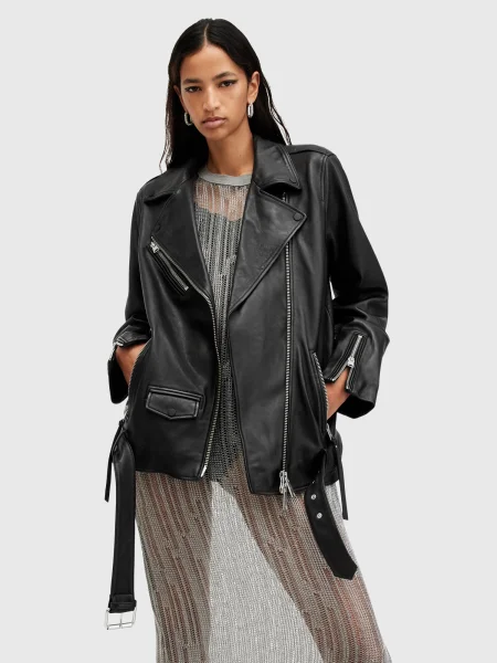 AllSaints Prechodná bunda BILLIE' čierna
