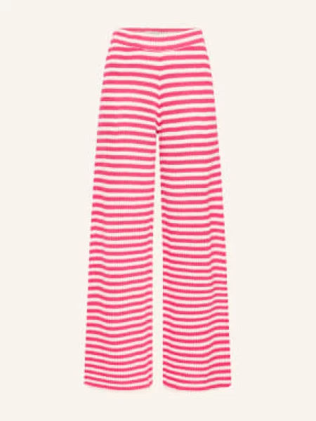 ICHI Spodnie Kobieta S Wide Trousers różowy