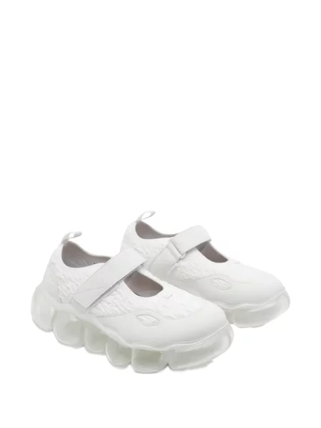 Sneakerși Grounds cu bretele alb