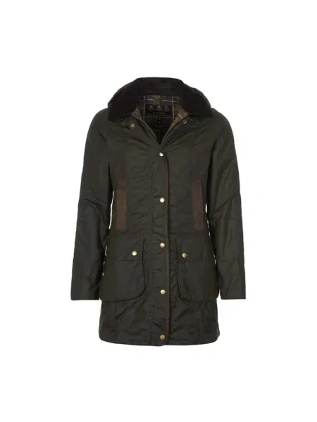 Kroj regular fit kurtka funkcyjna z czystej bawełny Barbour oliwkowa