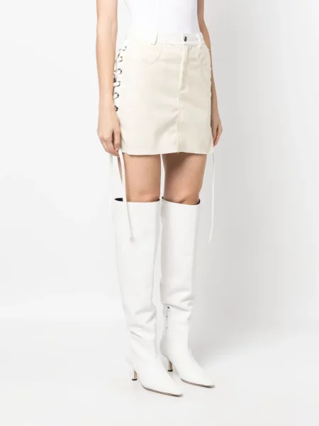 Spódnica jeansowa Julfer sznurowana koronkowa