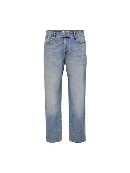 Szerokie jeansy Only & Sons niebieskie