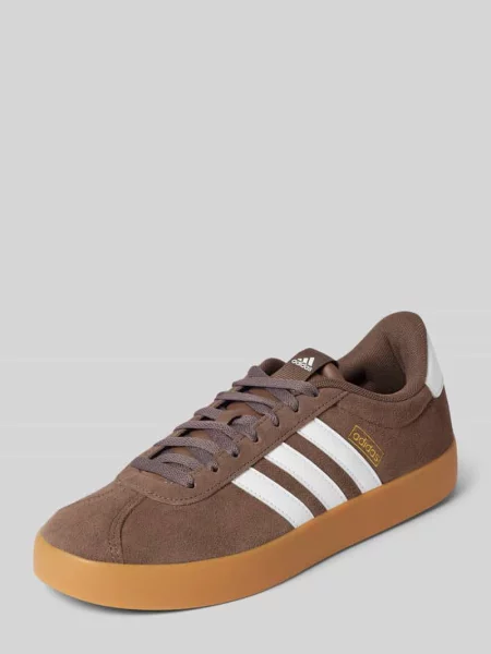 Adidas sneakersy nubukowe Vl Court brązowy