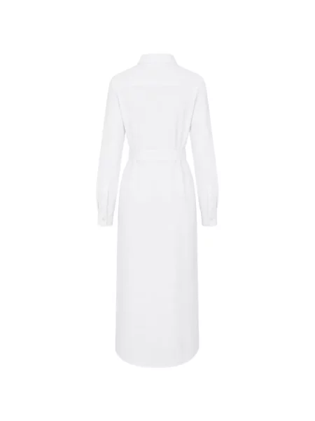 Cu centură rochie tip cămașă La Rose alb