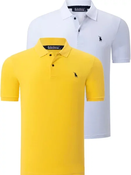 Tricou polo Dewberry galben
