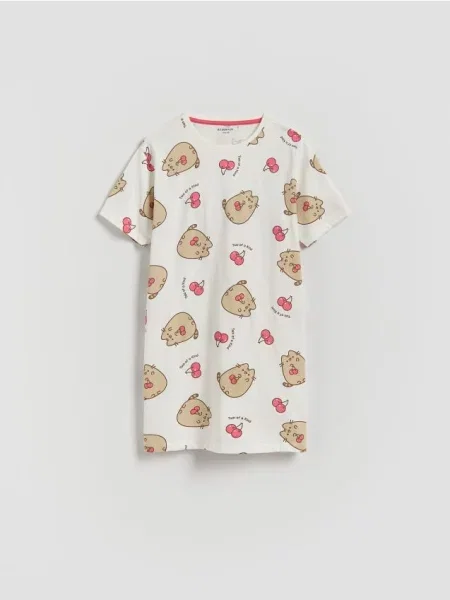 Reserved Cămașă de noapte Pusheen crem