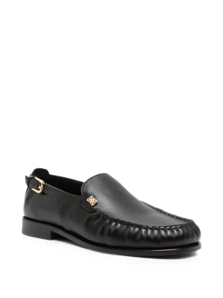 Pantofi loafer Sandro din piele cu cataramă negru