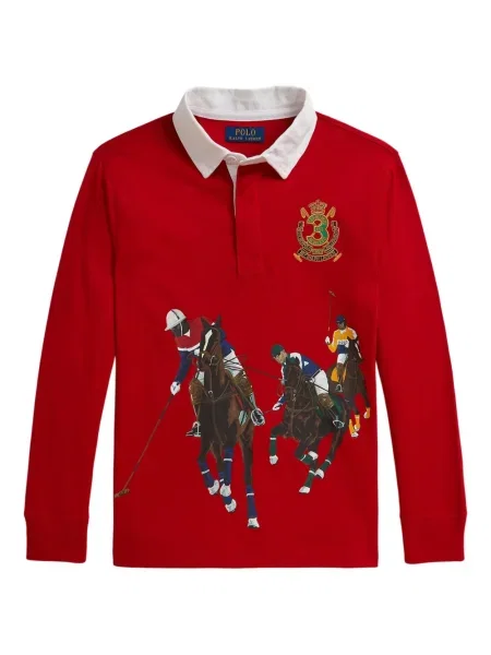 Koszulka polo dziecięca Polo Ralph Lauren czerwona