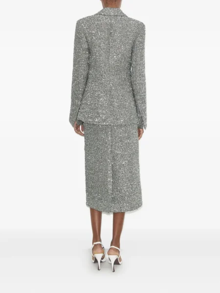 Sacou Tory Burch din tweed gri