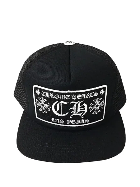Čepice Chrome Hearts se srdcovým vzorem černý