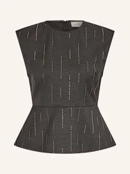 Tričko Gestuz s kamínky šedé