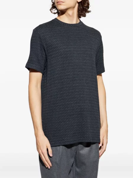 Tricou Giorgio Armani din jacard albastru