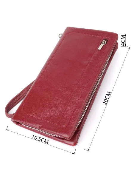 ST Leather Accessories Гаманець Шкіра бордовий