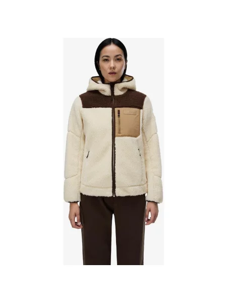 Polar Napapijri Yupik OG Full Zip beżowy brązowy XXS biała