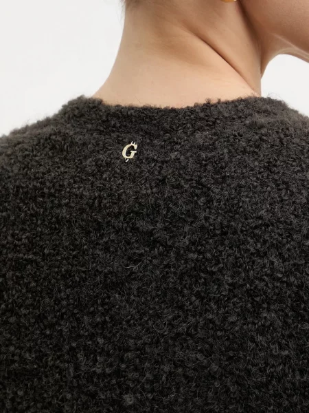 Шерстяной кардиган Guess серый