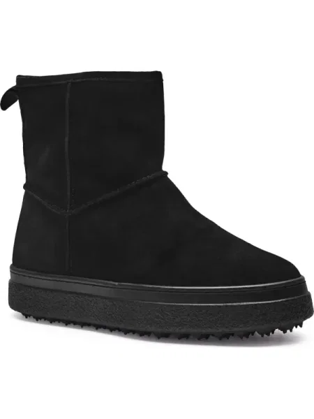 Gant Bocanci SNOWHILL | piele întoarsă negru