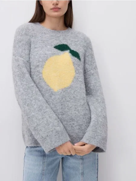 Reserved Pulover oversized deschis gri