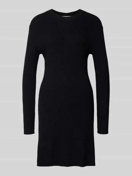 Sukienka z dzianiny o kroju podkreślającym sylwetkę z mieszanki Tom Tailor Denim czarna