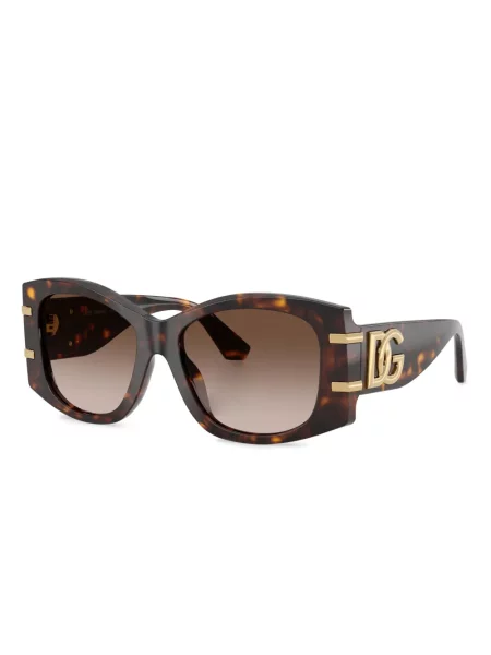 Ochelari de soare Dolce & Gabbana Eyewear cu imprimeu geometric maro