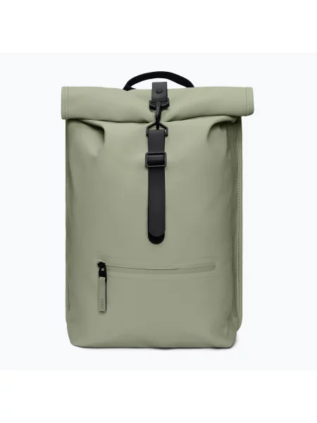 Rains plecak Rolltop Rucksack W3 duży gładki zielony