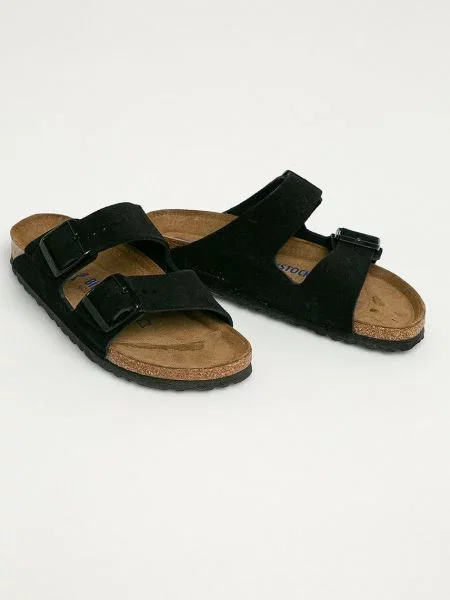 Klapki Birkenstock skórzane czarne