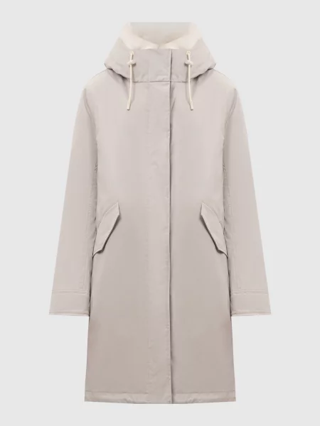 Парка зі знімною пуховою підкладкою з хутром лисиці Yves Salomon Army сіра