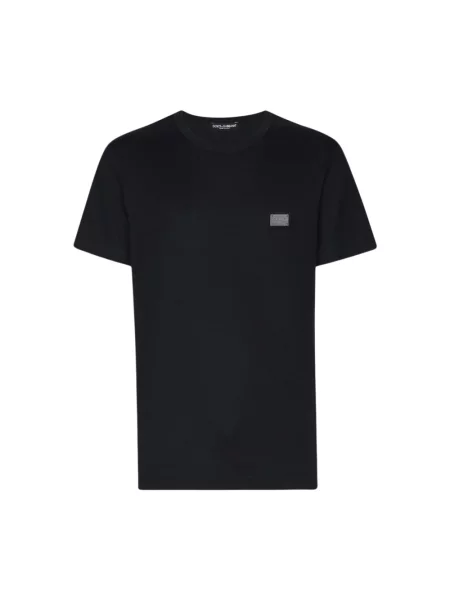 Dolce & Gabbana Koszulki Mężczyzna M Logo Plaque T-Shirt czarny