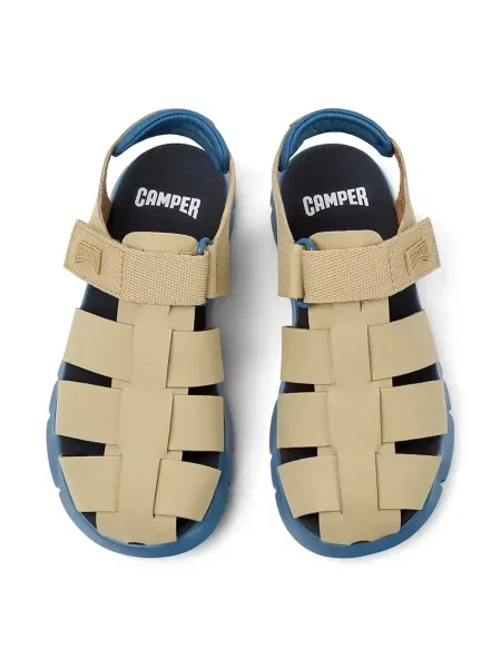 Camper gyerek bőr szandál bézs