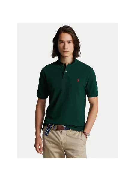 Polo Ralph Lauren Polo majica Core Replen Custom Slim Fit zelena