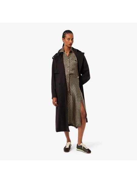 Lacoste Koszula Ze Wzorem Oversize brązowa