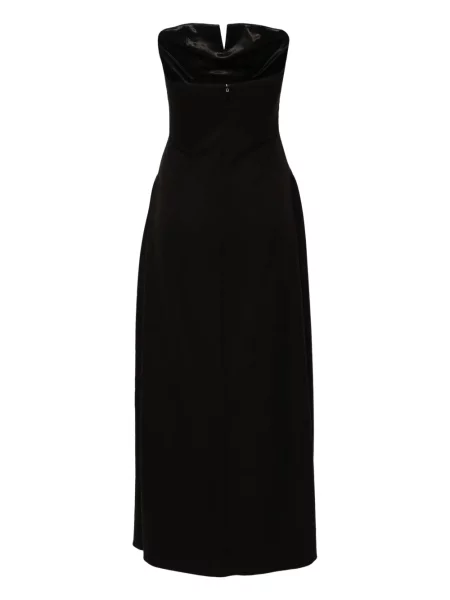 Kostiumas maksi maxi suknele V:pm Atelier be petnešėlių juoda