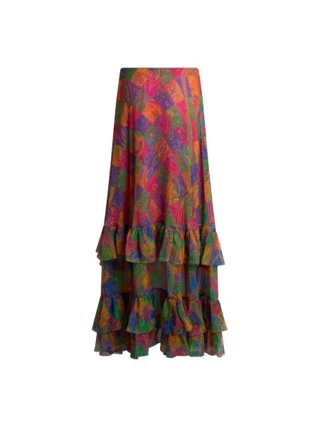 Jedwabna spódnica midi Etro z wzorem paisley