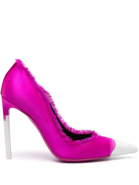 Pantofi cu toc Tom Ford din satin roz