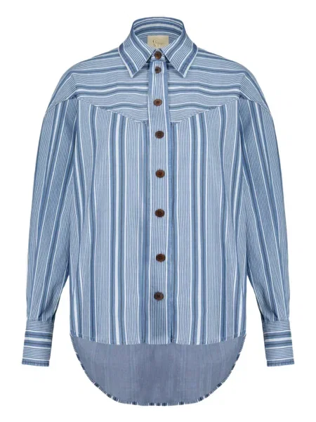 Cămașă Paula cu dungi albastru