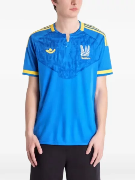 Cămașă Adidas din jerseu albastru
