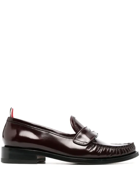 Pantofi loafer Thom Browne din piele roșu