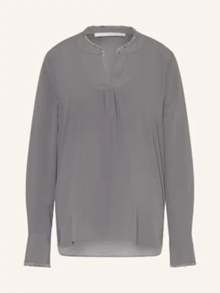 Herzen's Angelegenheit Bluzka Z Jedwabiu grau szara