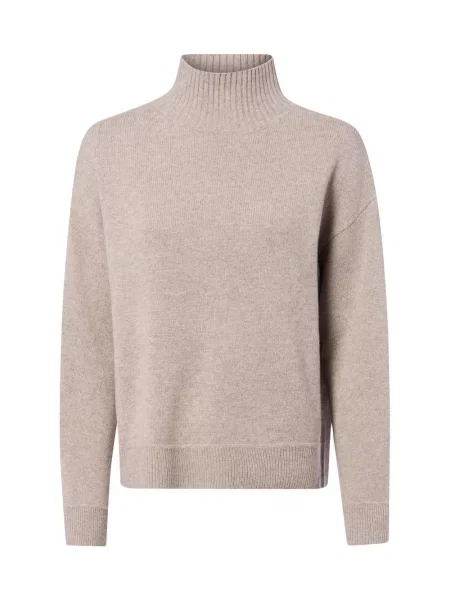 Marie Lund sweter merino Kobiety Wełna S beżowy