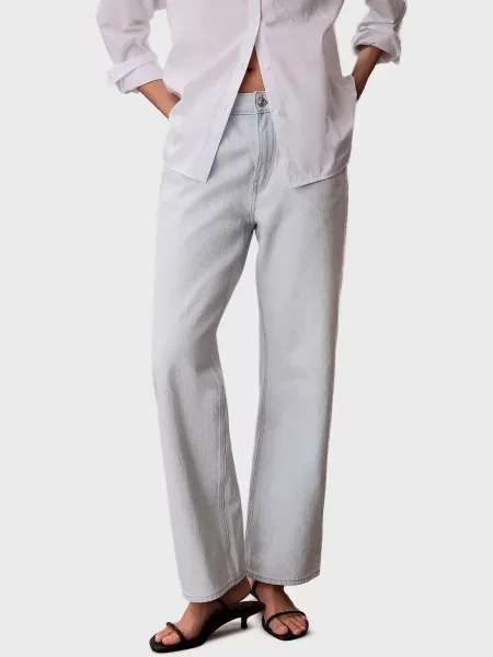 Прямі джинси Calvin Klein Jeans білі