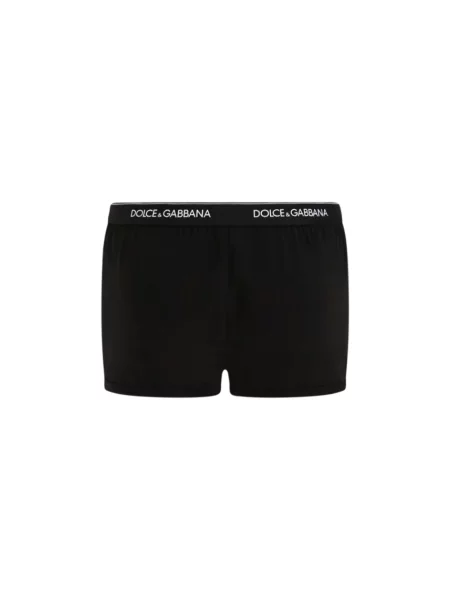 Majtki Dolce And Gabbana z elastyczną talią z logo czarne