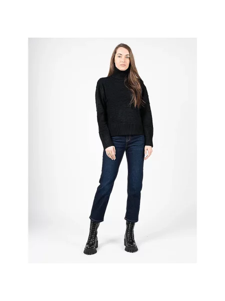 Sweter z golfem Silvian Heach czarny
