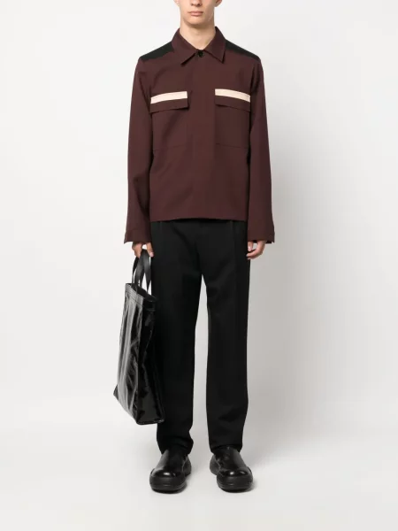 Vilnonės plisuoti kelnės Lanvin juoda