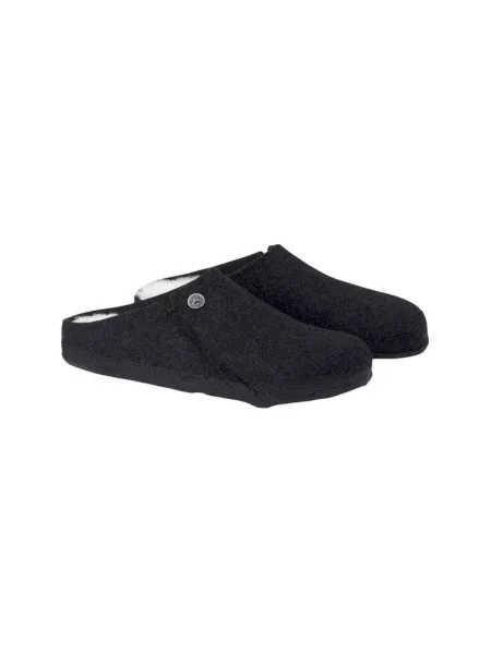 Členkové topánky Birkenstock z ovčej kože čierna