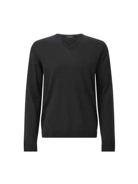 Dzianinowy sweter Roberto Collina czarny
