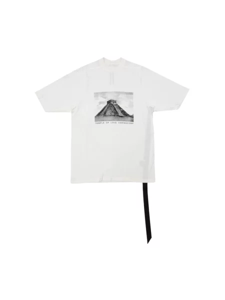 Rick Owens Koszulki Mężczyzna Czarny S T-shirt z okrągłym dekoltem i nadrukiem gwiazd biała