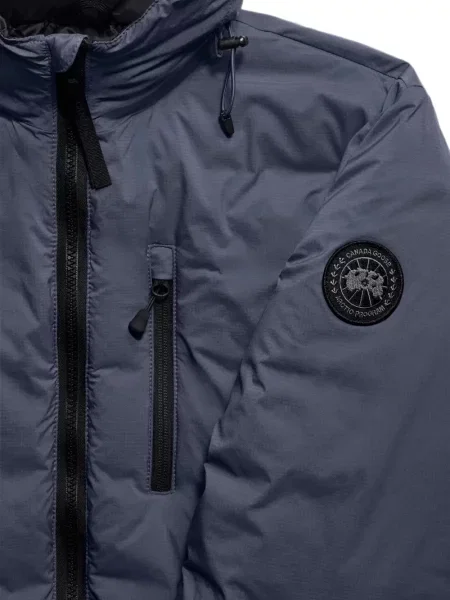 Geacă Canada Goose cu glugă cu autograf albastru
