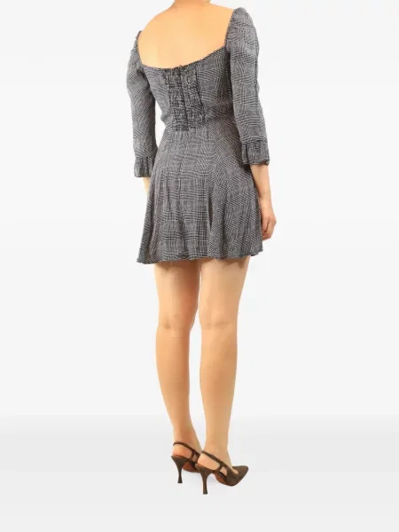 Μίνι φόρεμα Reformation με σχέδιο houndstooth μαύρο