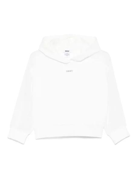 Суичър с качулка Dkny бяло