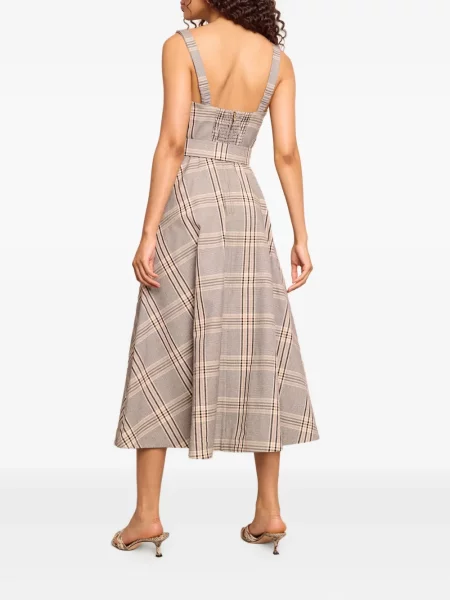 Rochie midi Cara Cara până la genunchi de costum gri