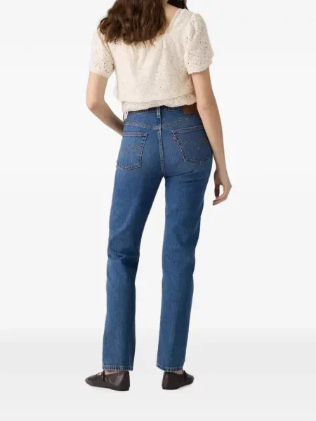 Blugi drepți Levi's® cu talie înaltă albastru